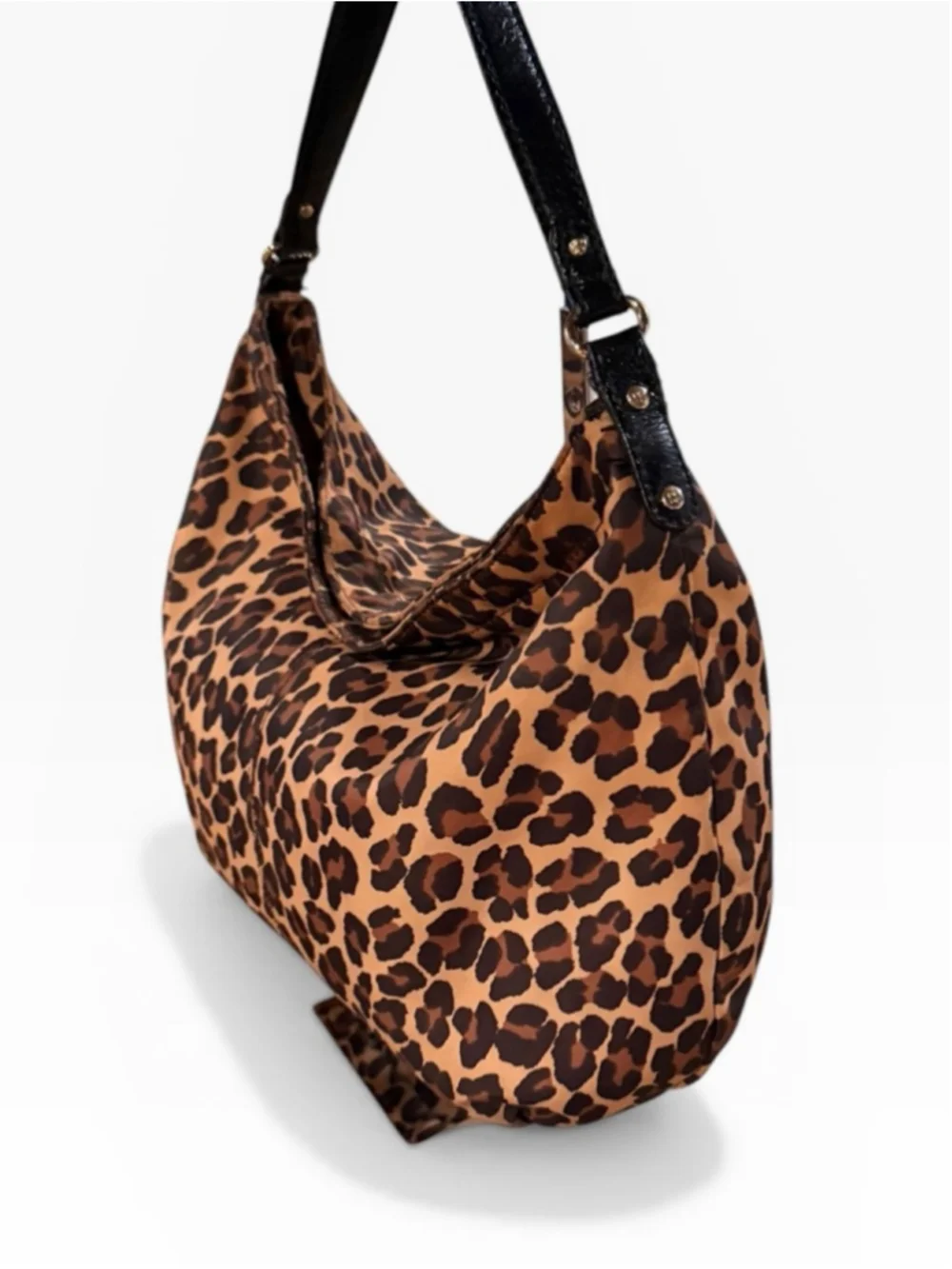 Kate Spade New York Leopard Print Nylon Hobo Bag